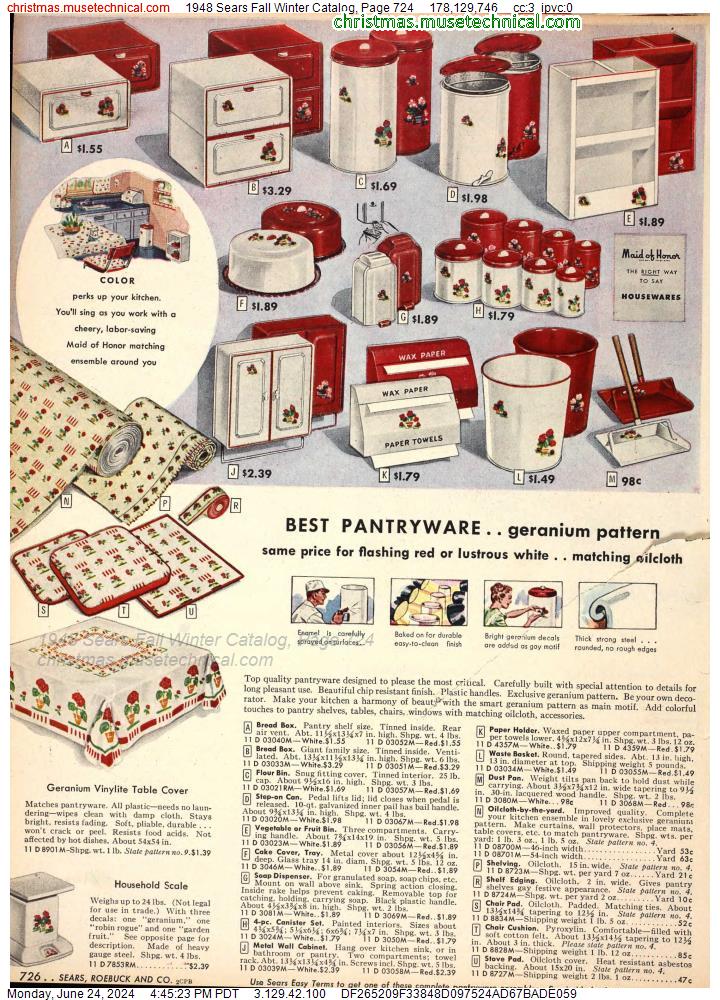 1948 Sears Fall Winter Catalog, Page 724