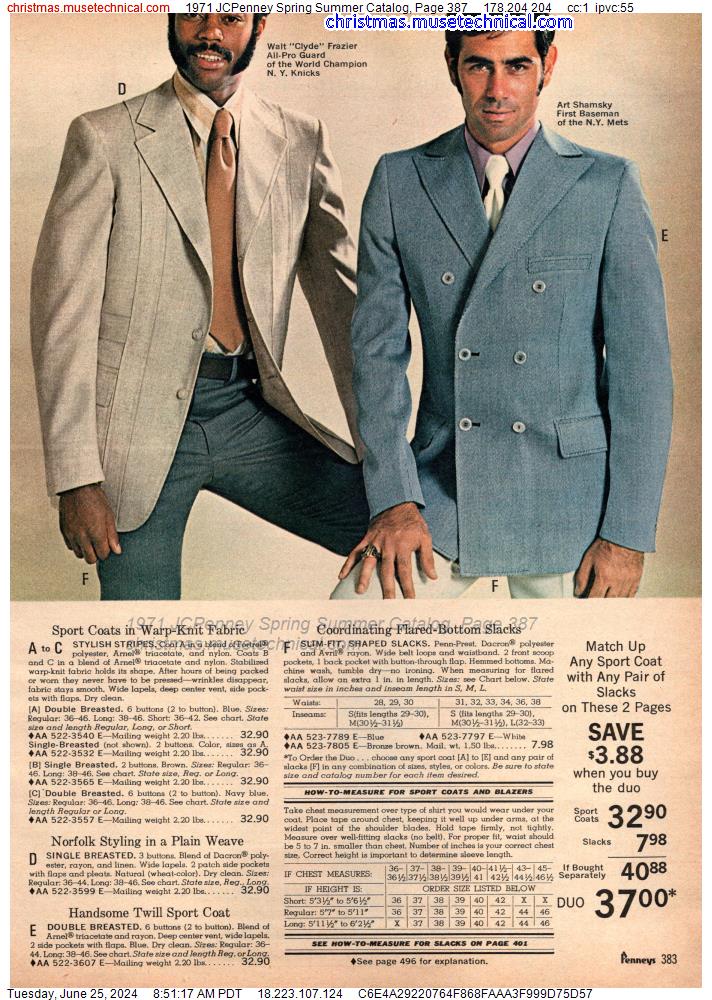1971 JCPenney Spring Summer Catalog, Page 387