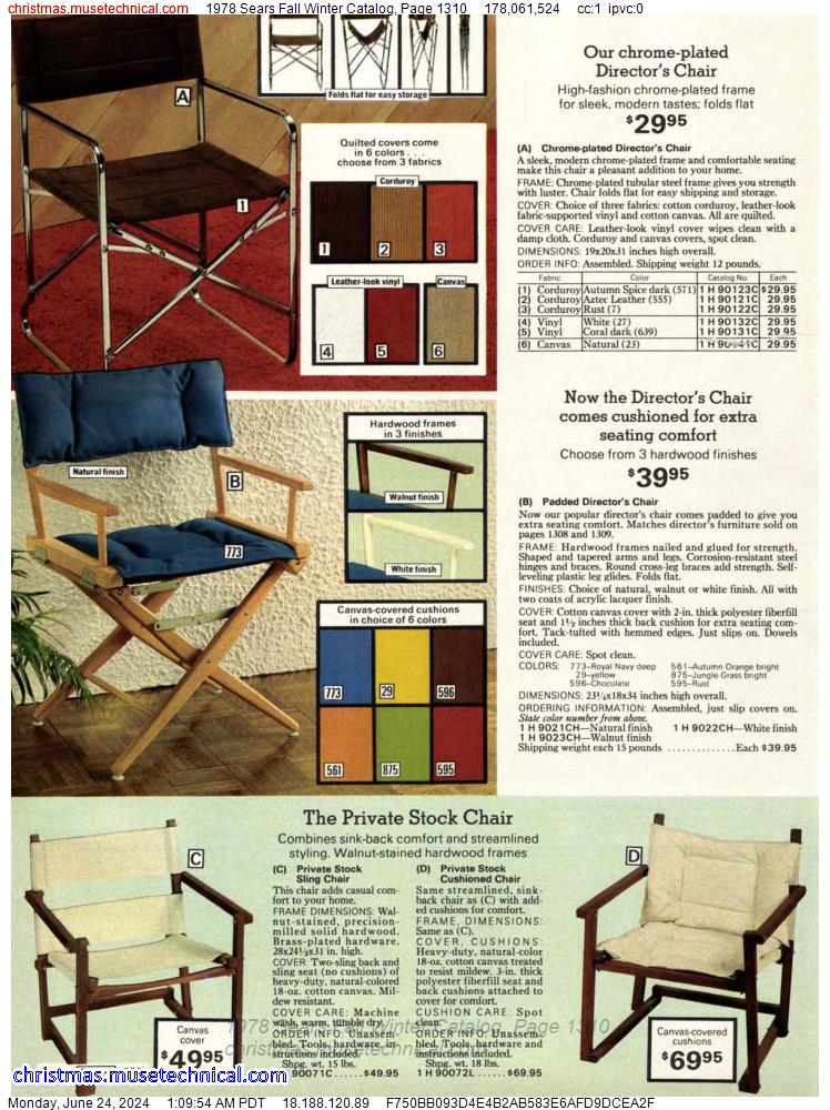 1978 Sears Fall Winter Catalog, Page 1310