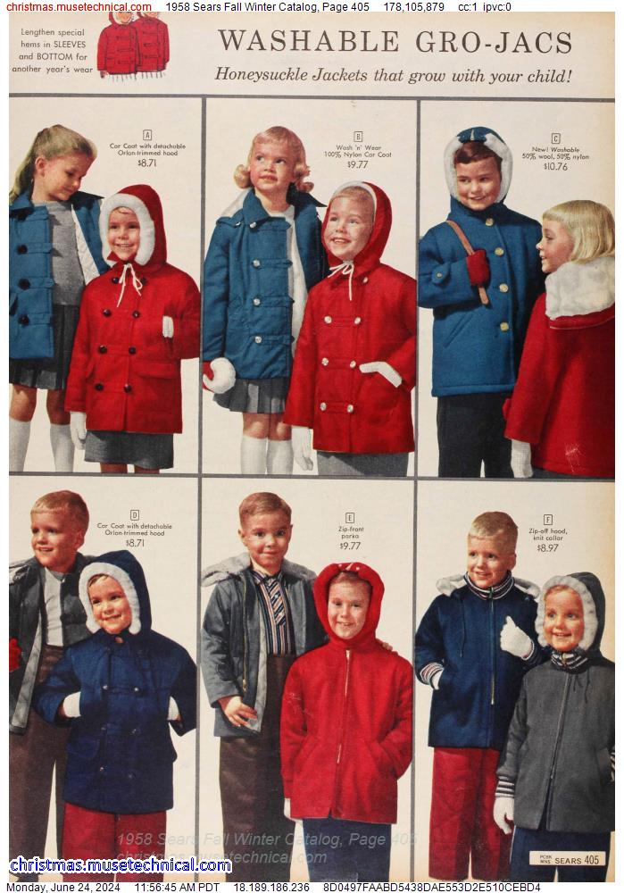 1958 Sears Fall Winter Catalog, Page 405