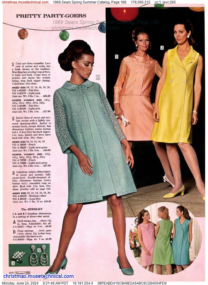 1969 Sears Spring Summer Catalog, Page 166