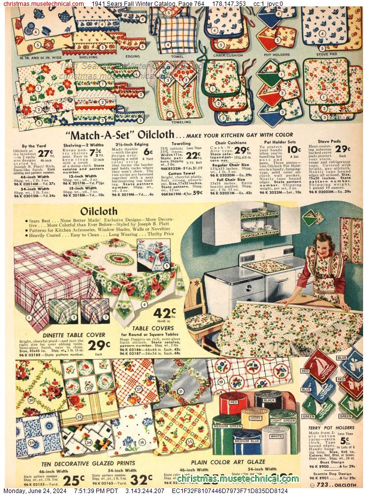 1941 Sears Fall Winter Catalog, Page 764