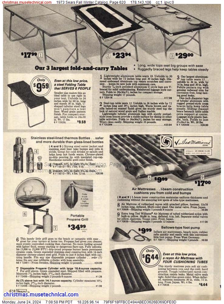 1973 Sears Fall Winter Catalog, Page 620