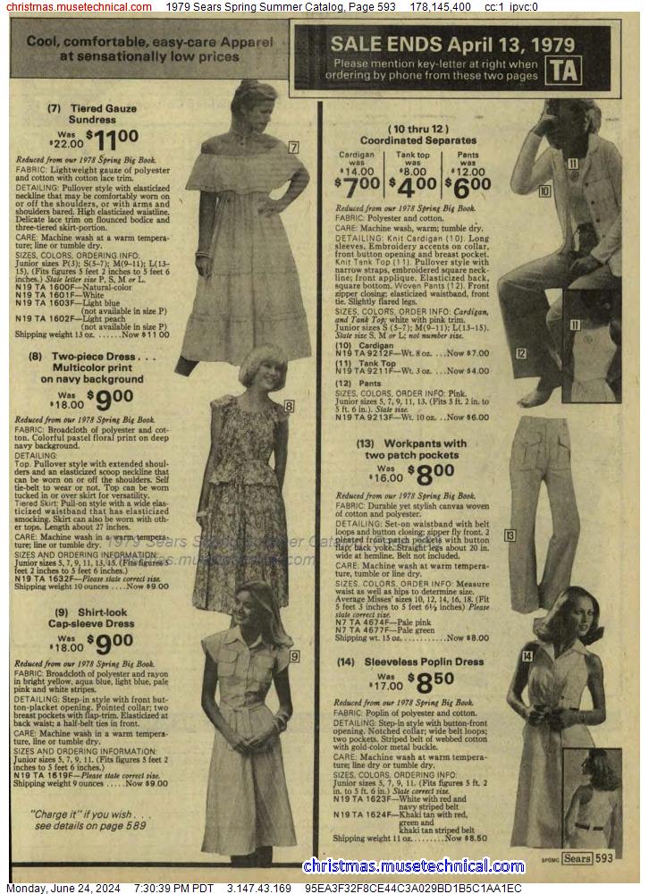 1979 Sears Spring Summer Catalog, Page 593