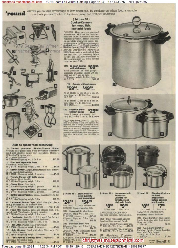 1979 Sears Fall Winter Catalog, Page 1133