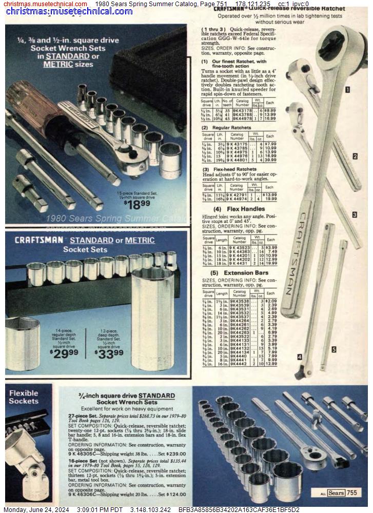 1980 Sears Spring Summer Catalog, Page 751