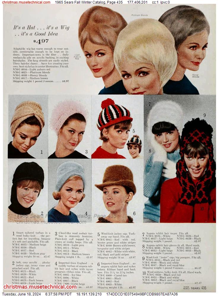 1965 Sears Fall Winter Catalog, Page 435