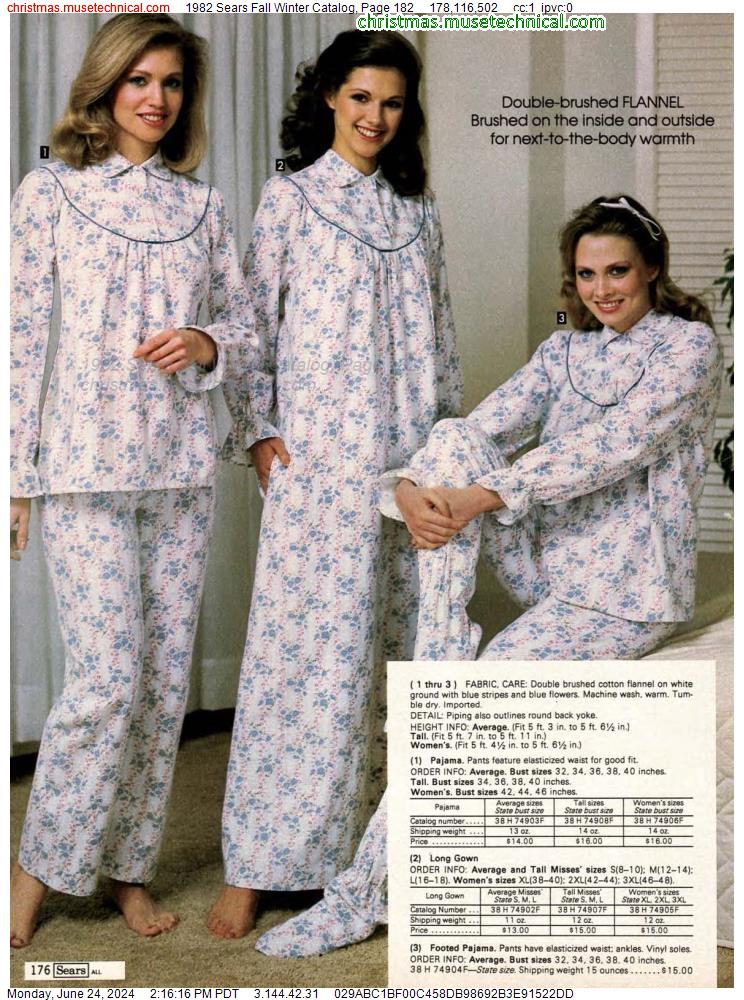 1982 Sears Fall Winter Catalog, Page 182