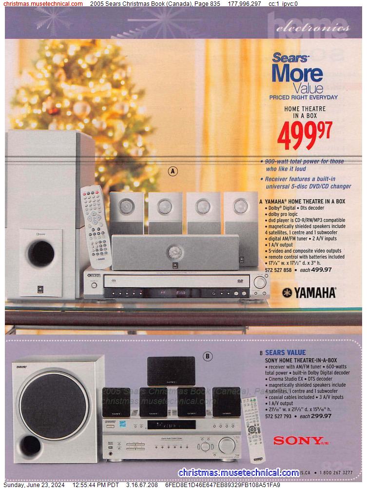2005 Sears Christmas Book (Canada), Page 835