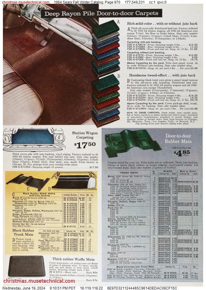 1964 Sears Fall Winter Catalog, Page 970