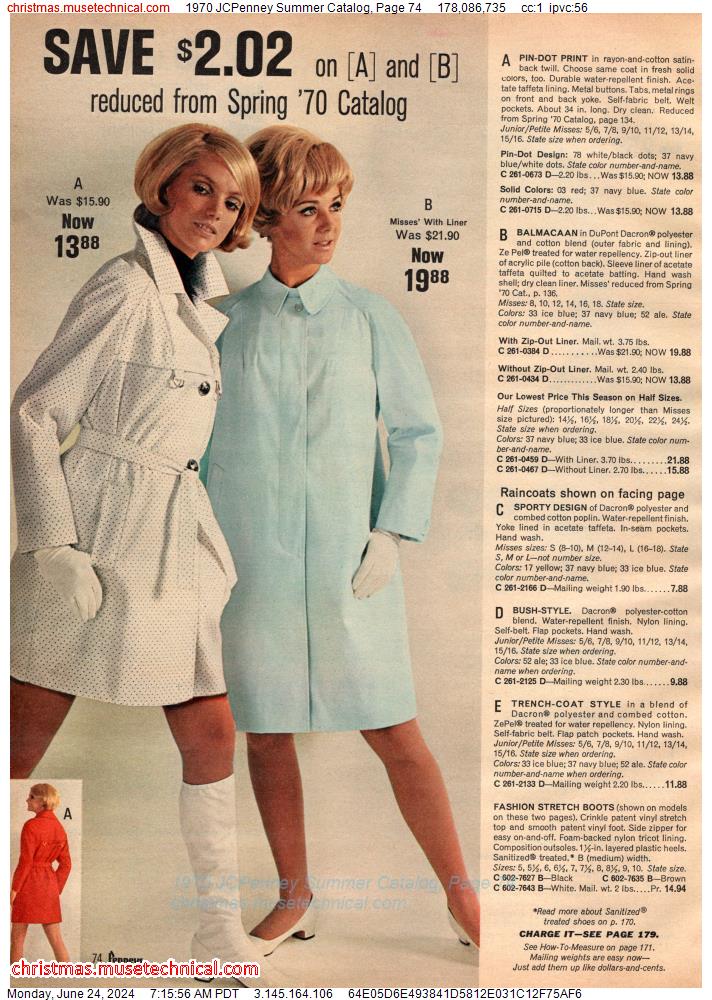 1970 JCPenney Summer Catalog, Page 74