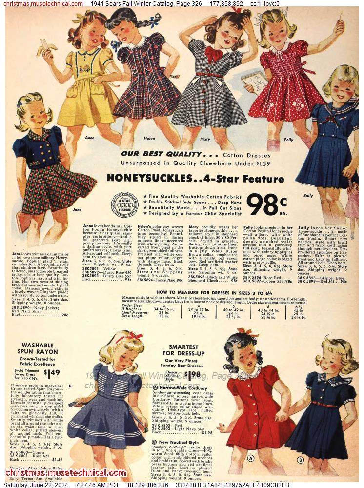 1941 Sears Fall Winter Catalog, Page 326