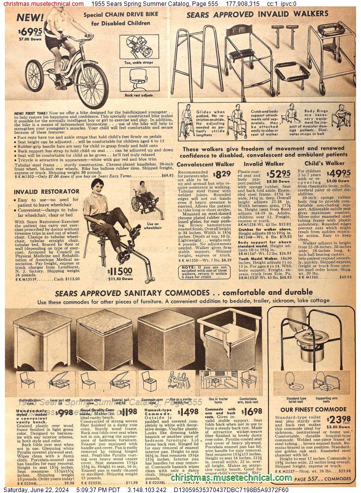1955 Sears Spring Summer Catalog, Page 555