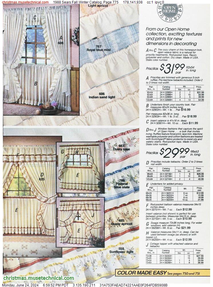 1988 Sears Fall Winter Catalog, Page 775