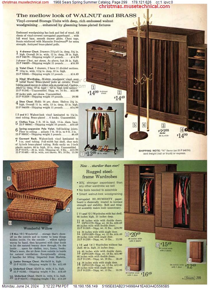1968 Sears Spring Summer Catalog, Page 299