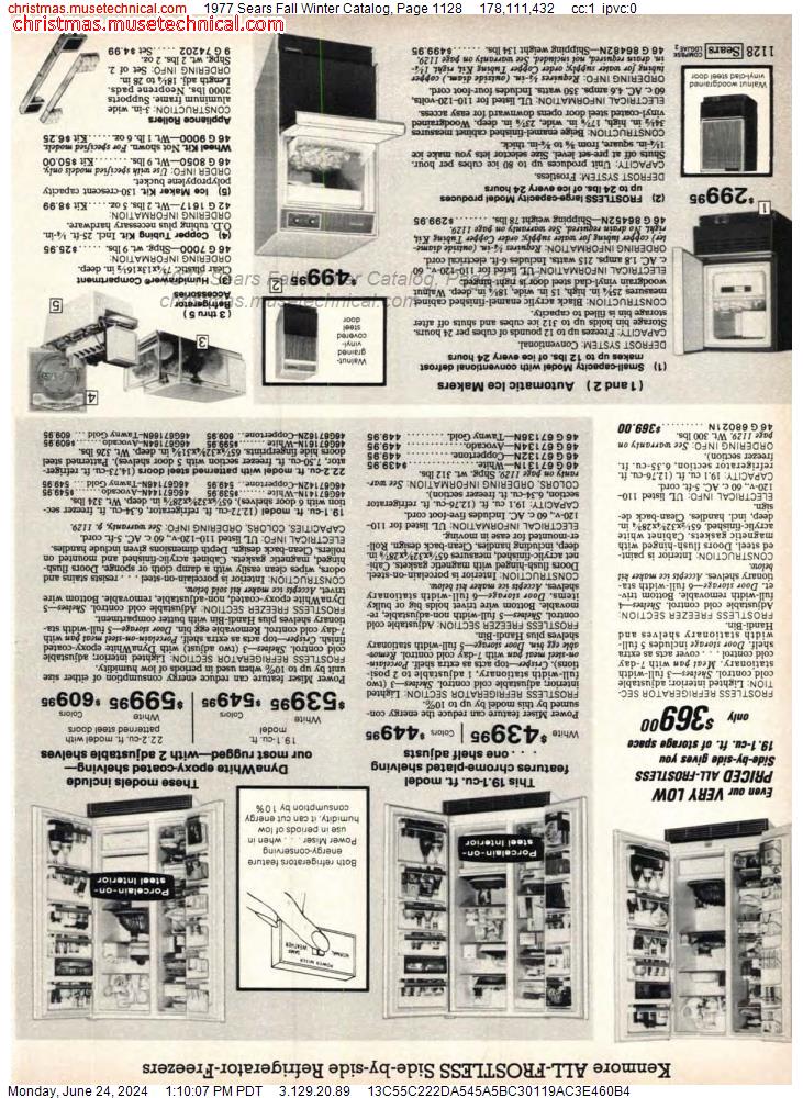 1977 Sears Fall Winter Catalog, Page 1128