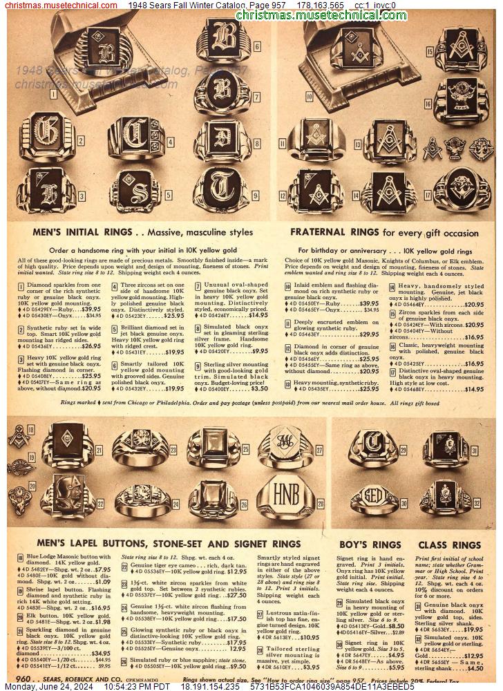 1948 Sears Fall Winter Catalog, Page 957