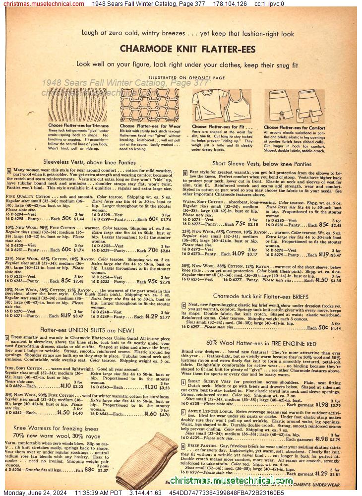 1948 Sears Fall Winter Catalog, Page 377