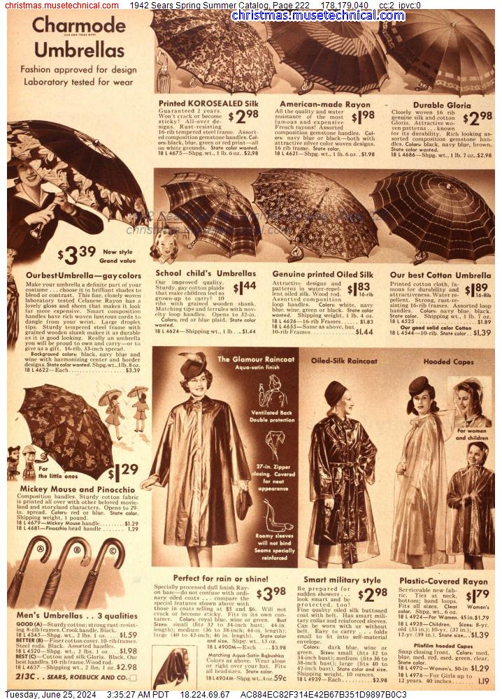 1942 Sears Spring Summer Catalog, Page 222