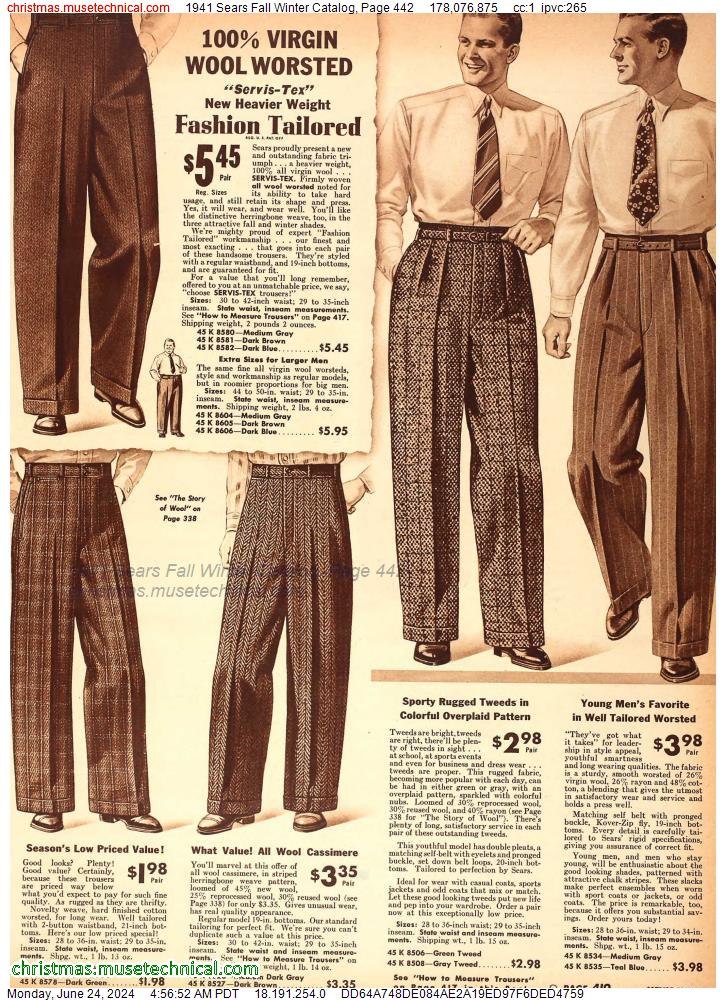 1941 Sears Fall Winter Catalog, Page 442