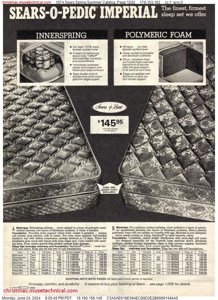 1974 Sears Spring Summer Catalog, Page 1202