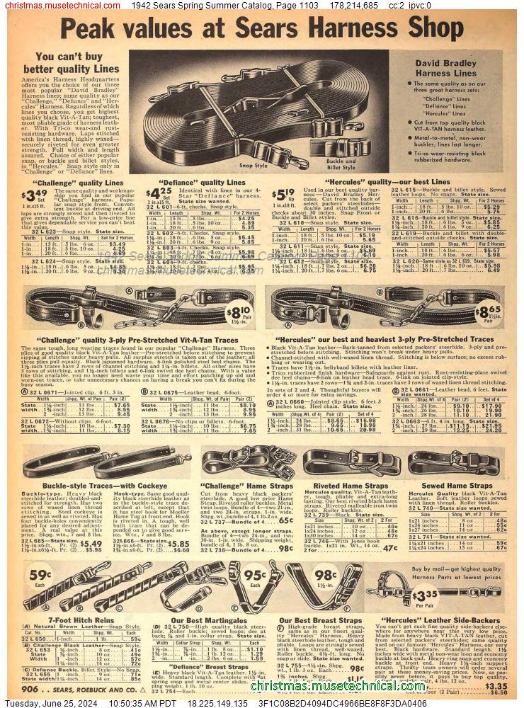 1942 Sears Spring Summer Catalog, Page 1103