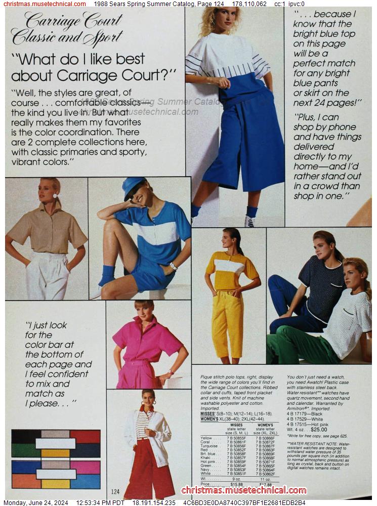 1988 Sears Spring Summer Catalog, Page 124