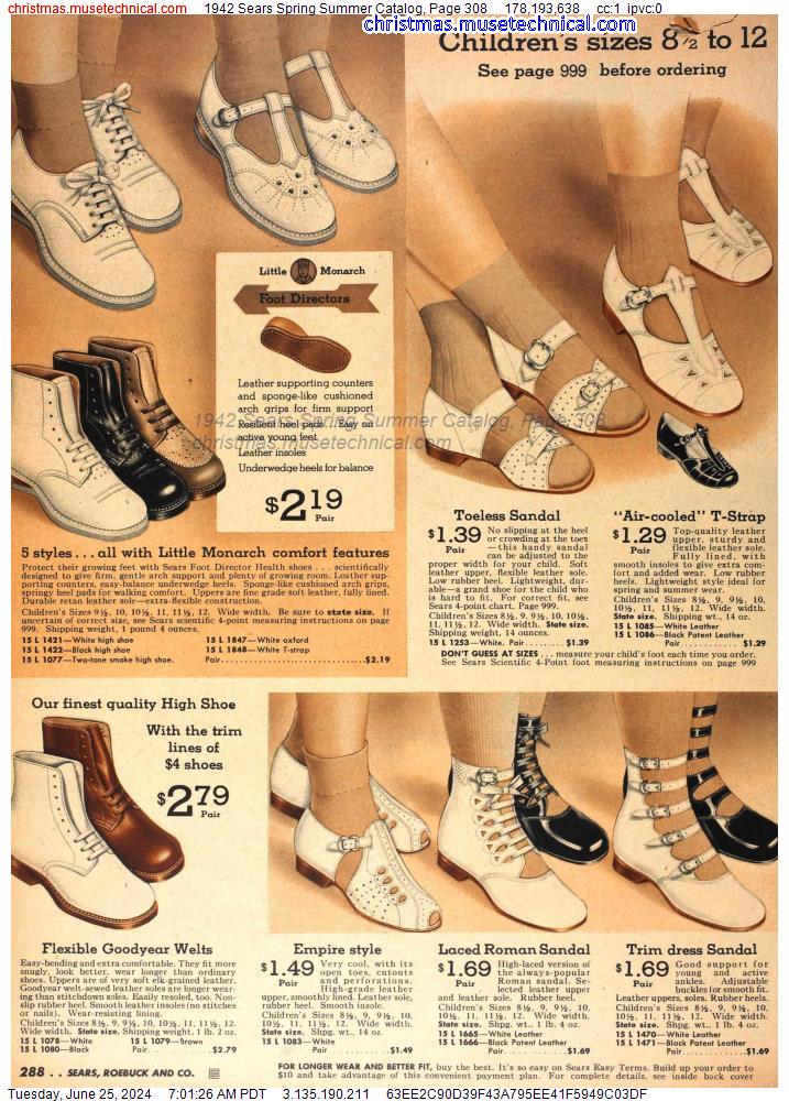 1942 Sears Spring Summer Catalog, Page 308