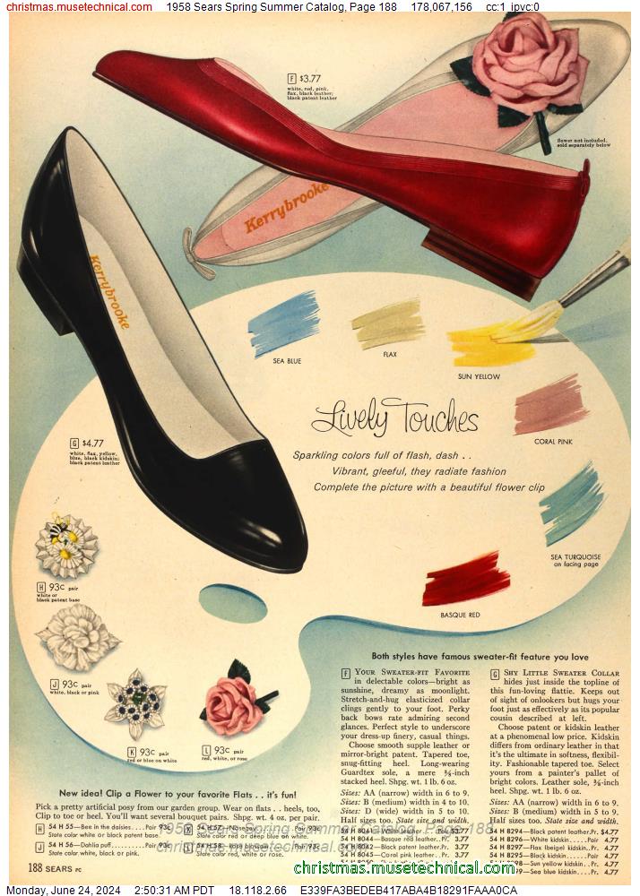 1958 Sears Spring Summer Catalog, Page 188