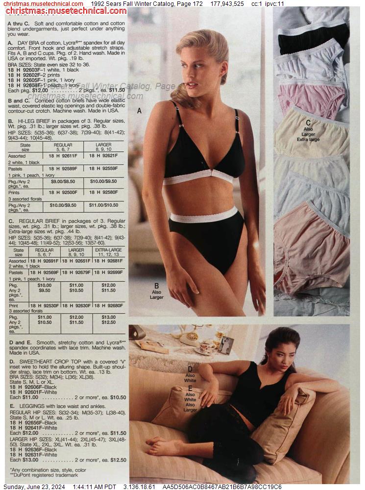 1992 Sears Fall Winter Catalog, Page 172