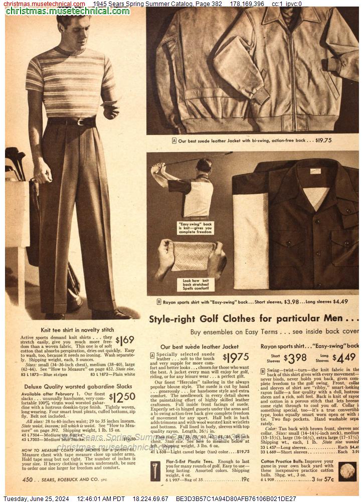 1945 Sears Spring Summer Catalog, Page 382