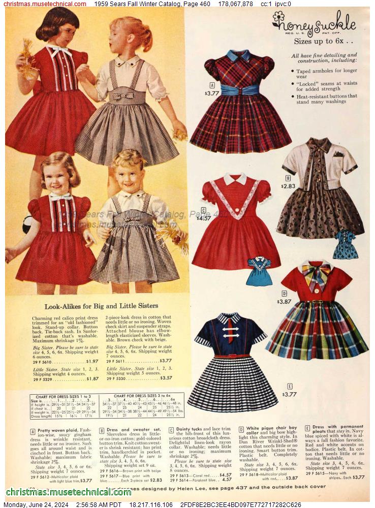1959 Sears Fall Winter Catalog, Page 460