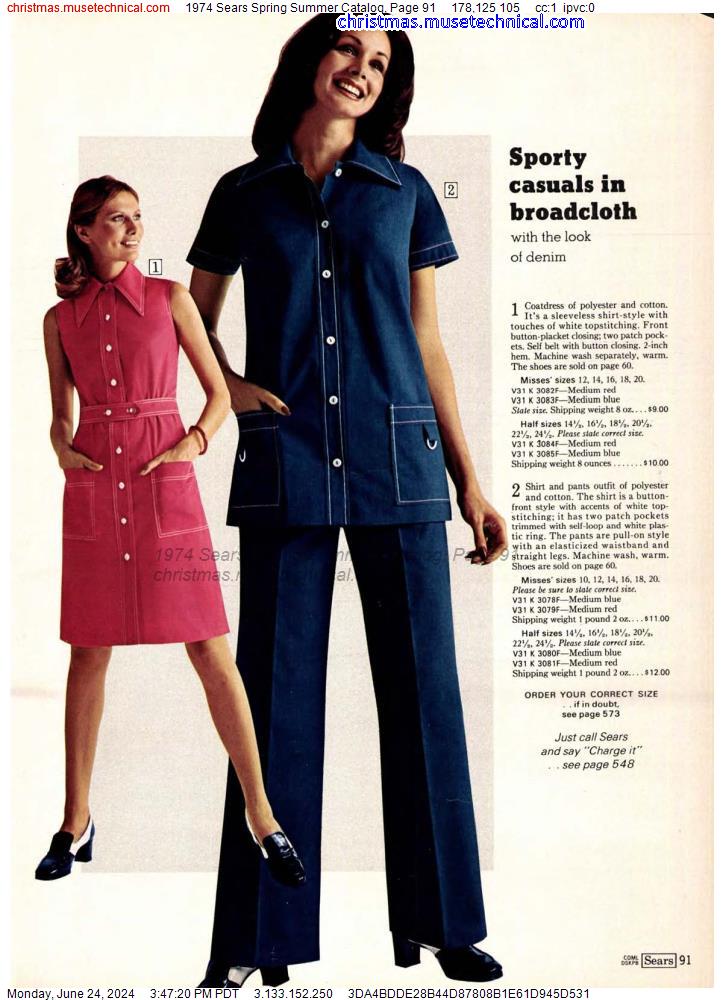 1974 Sears Spring Summer Catalog, Page 91