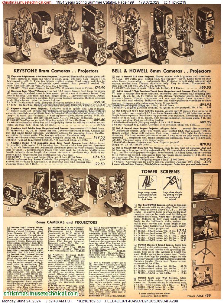 1954 Sears Spring Summer Catalog, Page 499