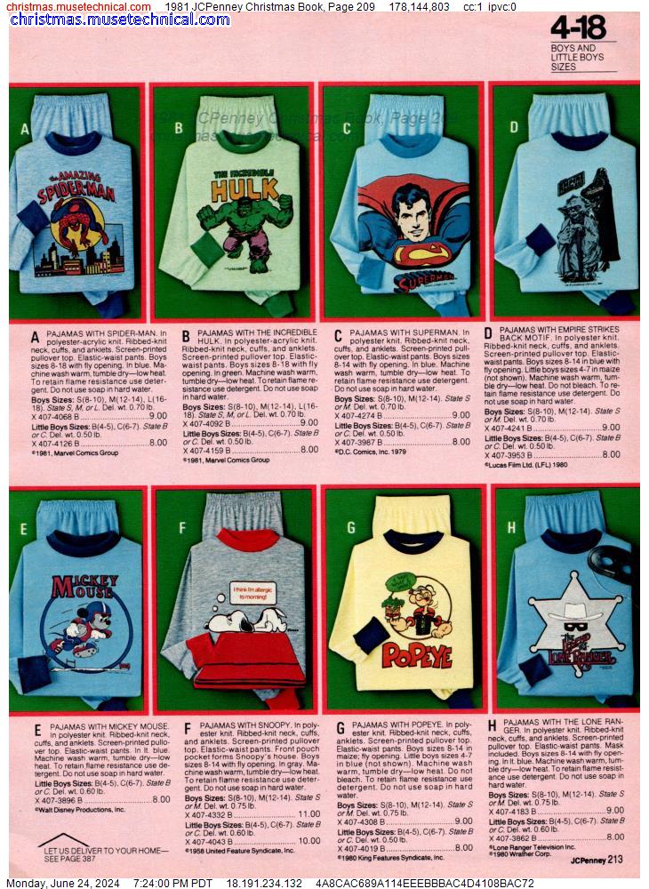 1981 JCPenney Christmas Book, Page 209
