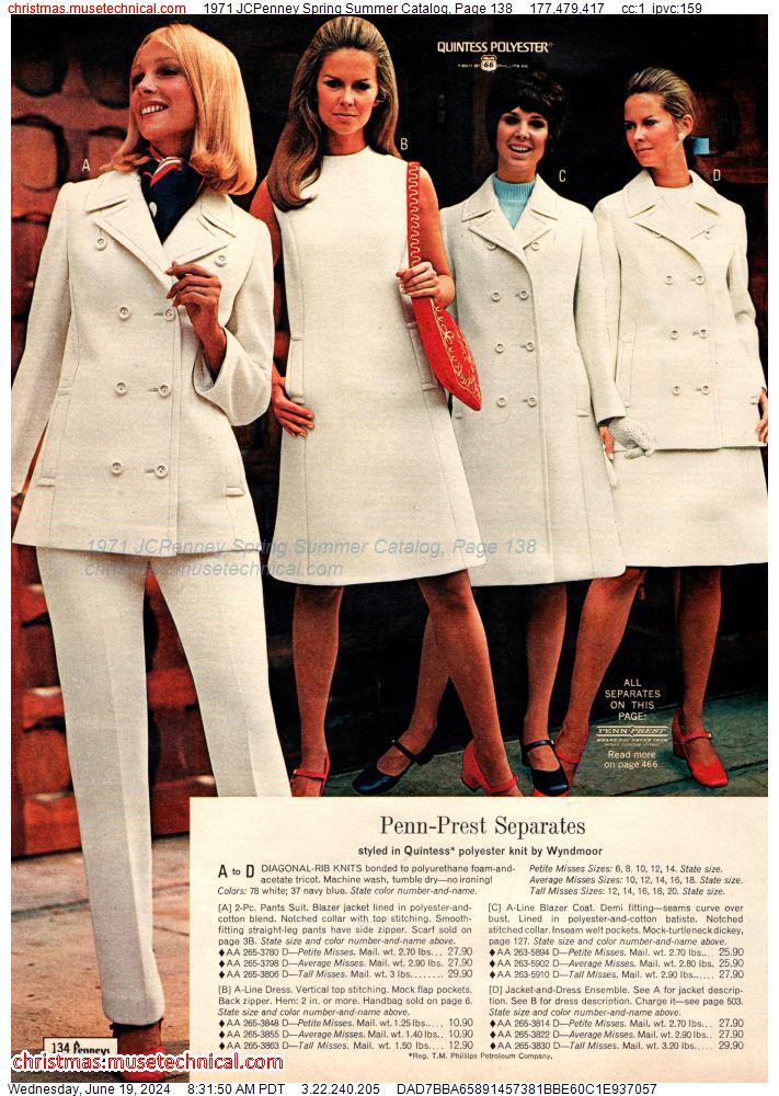 1971 JCPenney Spring Summer Catalog, Page 138