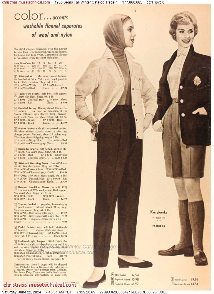 1955 Sears Fall Winter Catalog, Page 4