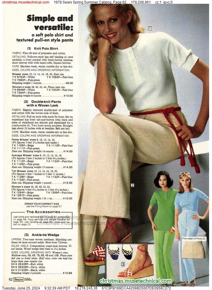 1978 Sears Spring Summer Catalog, Page 62
