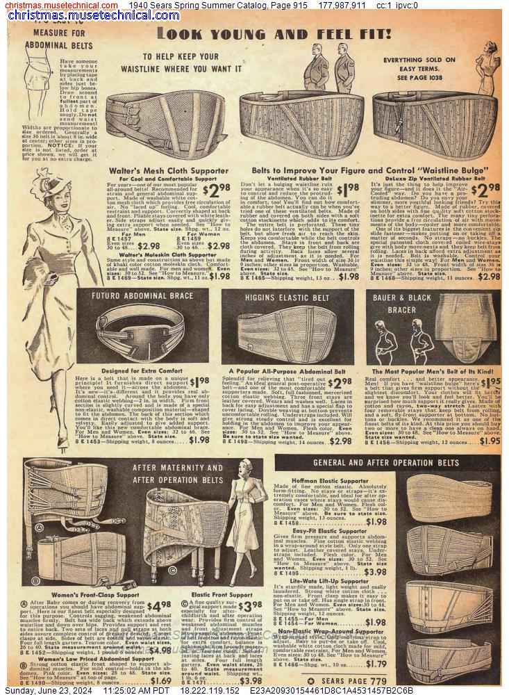 1940 Sears Spring Summer Catalog, Page 915