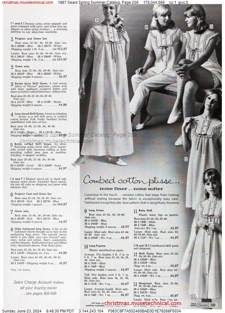 1967 Sears Spring Summer Catalog, Page 209