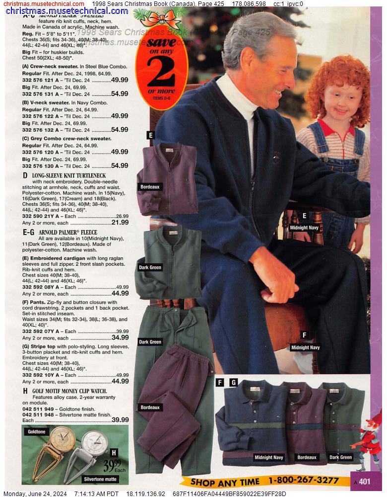 1998 Sears Christmas Book (Canada), Page 425
