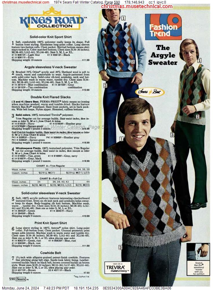 1974 Sears Fall Winter Catalog, Page 590