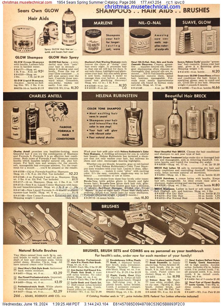 1954 Sears Spring Summer Catalog, Page 266