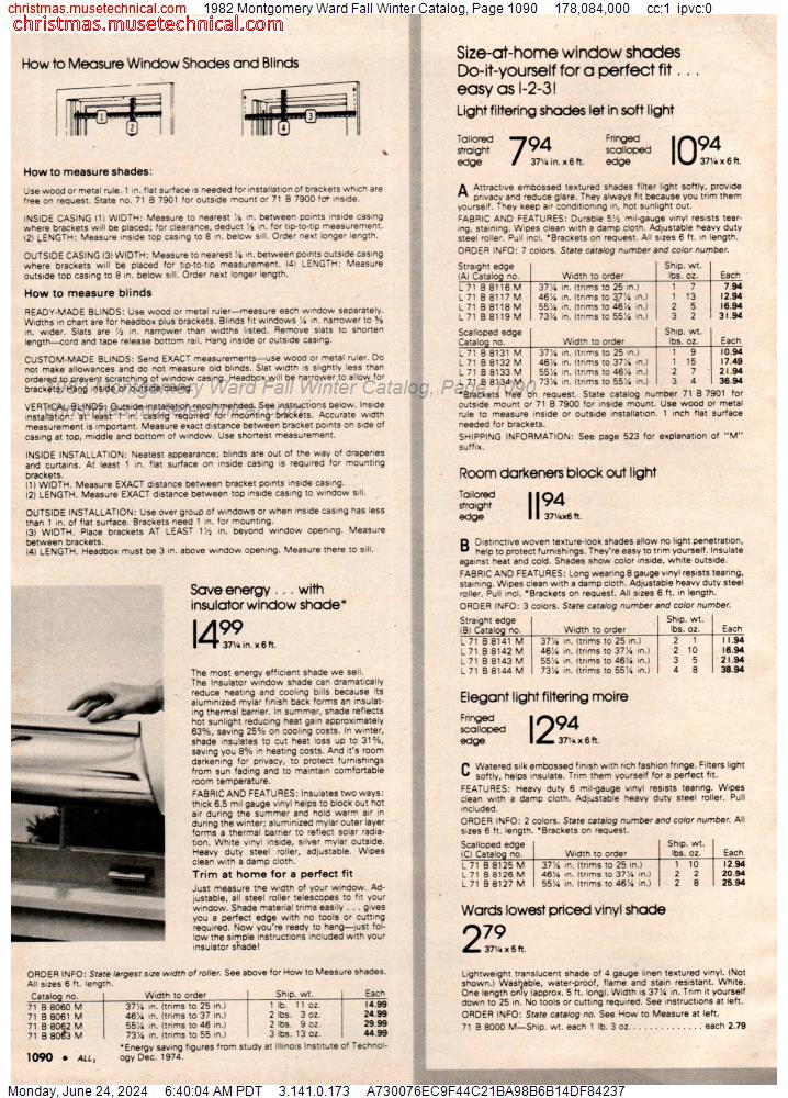 1982 Montgomery Ward Fall Winter Catalog, Page 1090