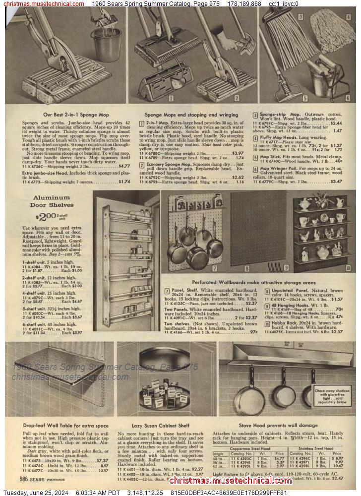 1960 Sears Spring Summer Catalog, Page 975