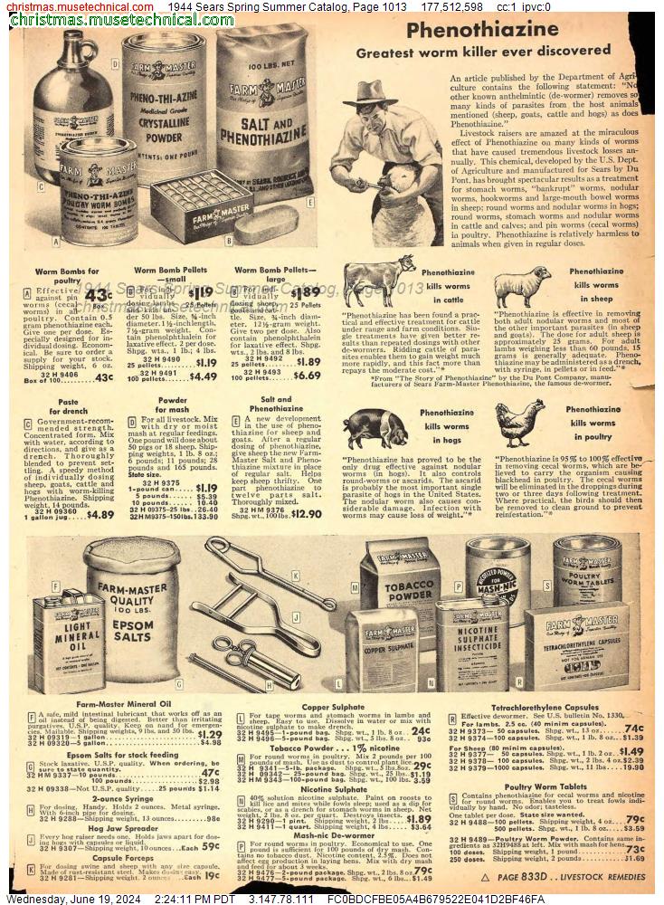 1944 Sears Spring Summer Catalog, Page 1013
