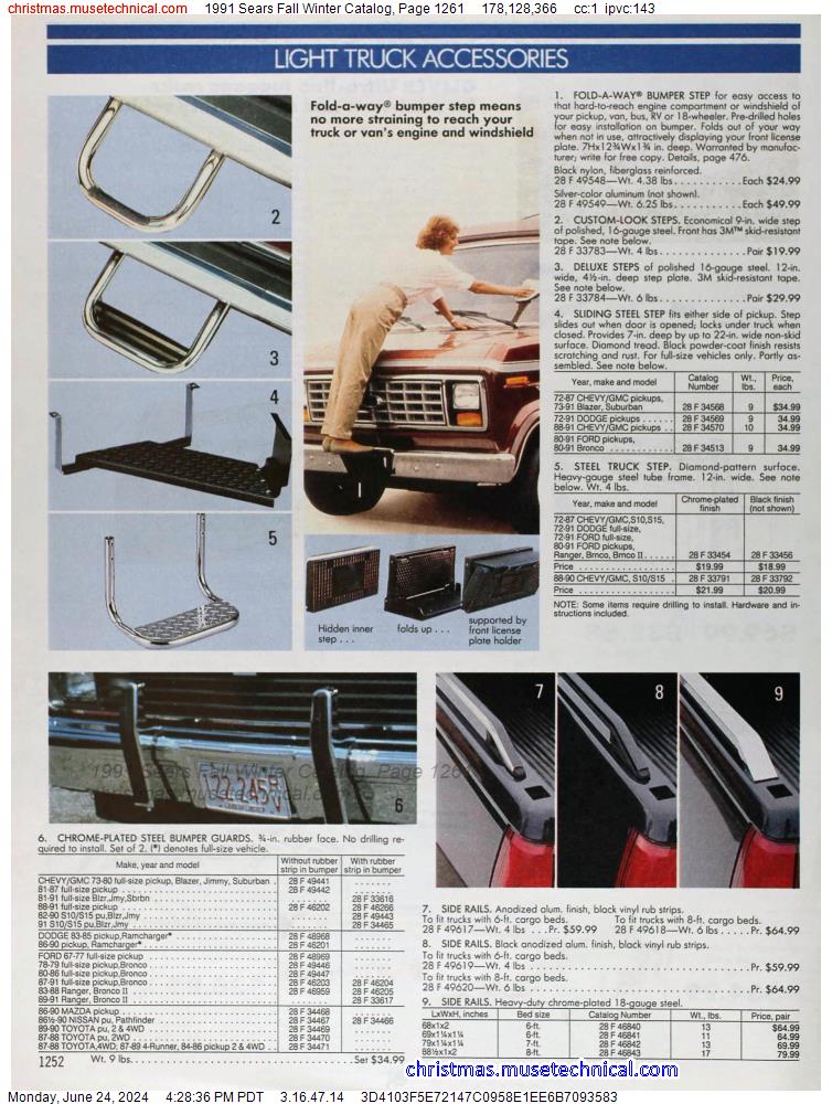 1991 Sears Fall Winter Catalog, Page 1261