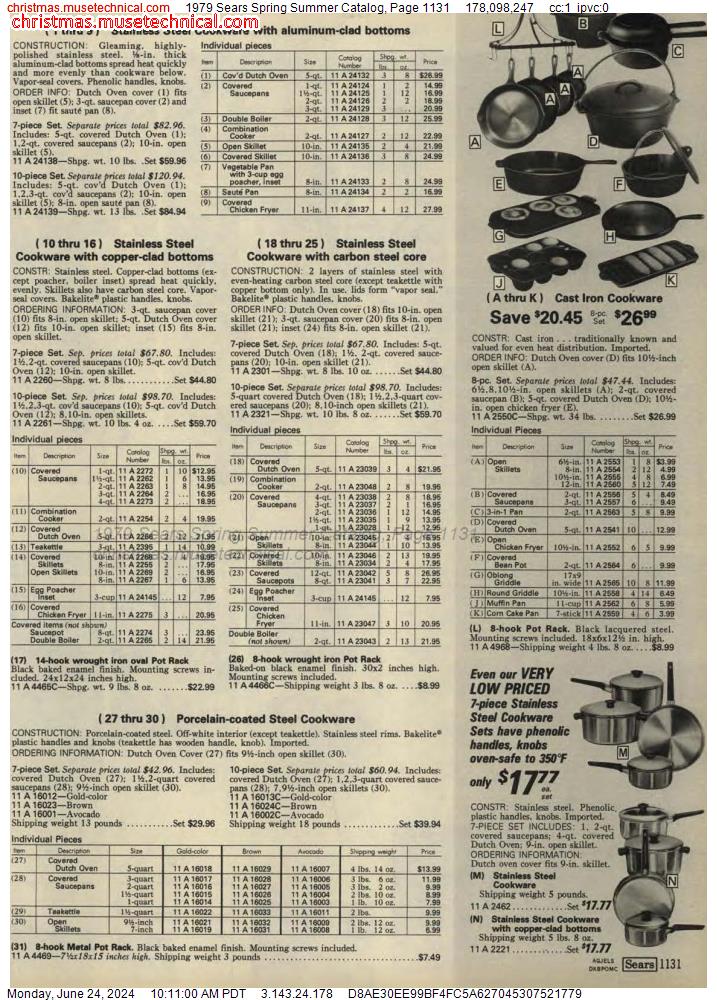 1979 Sears Spring Summer Catalog, Page 1131
