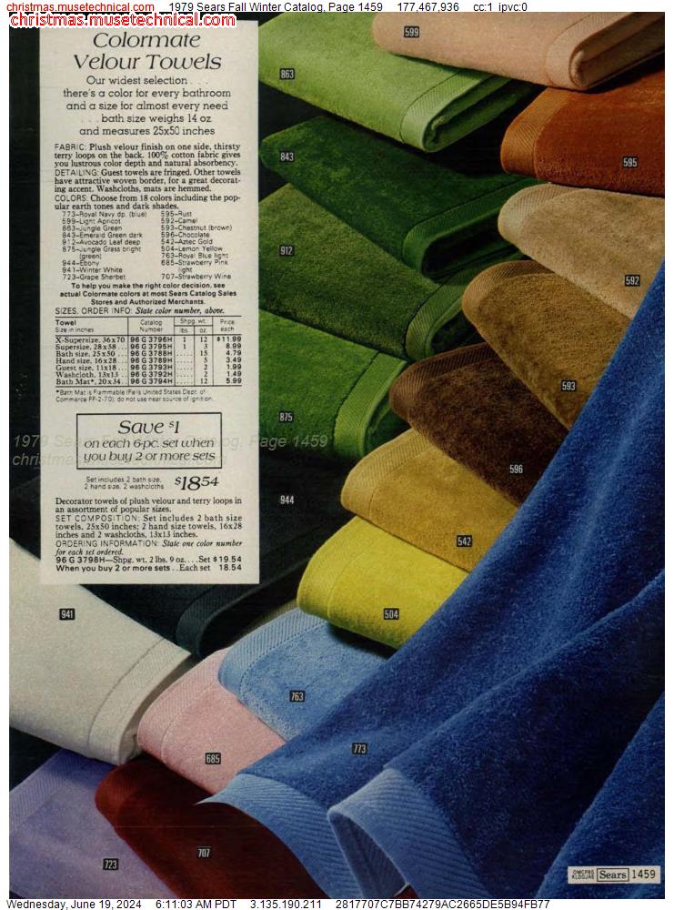 1979 Sears Fall Winter Catalog, Page 1459