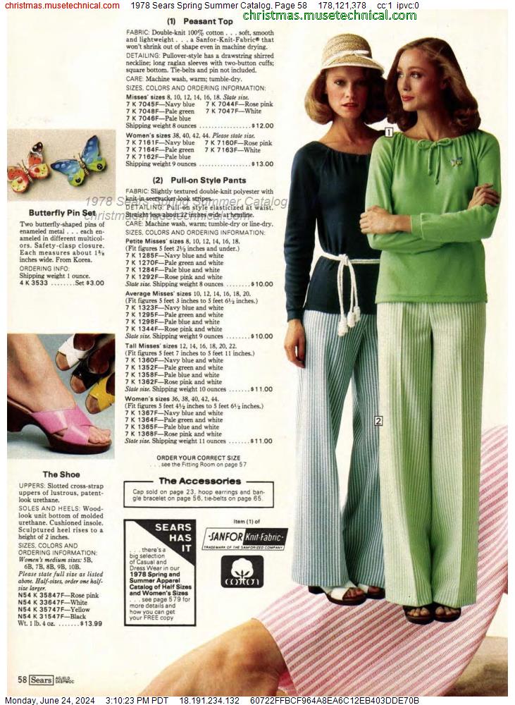 1978 Sears Spring Summer Catalog, Page 58